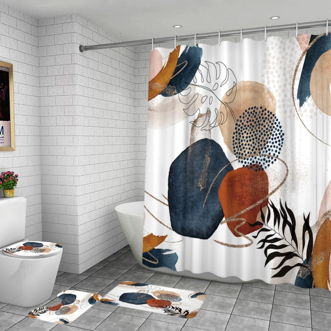 Zrodlmo™Ombre Shower Curtains and Bath Rug Set