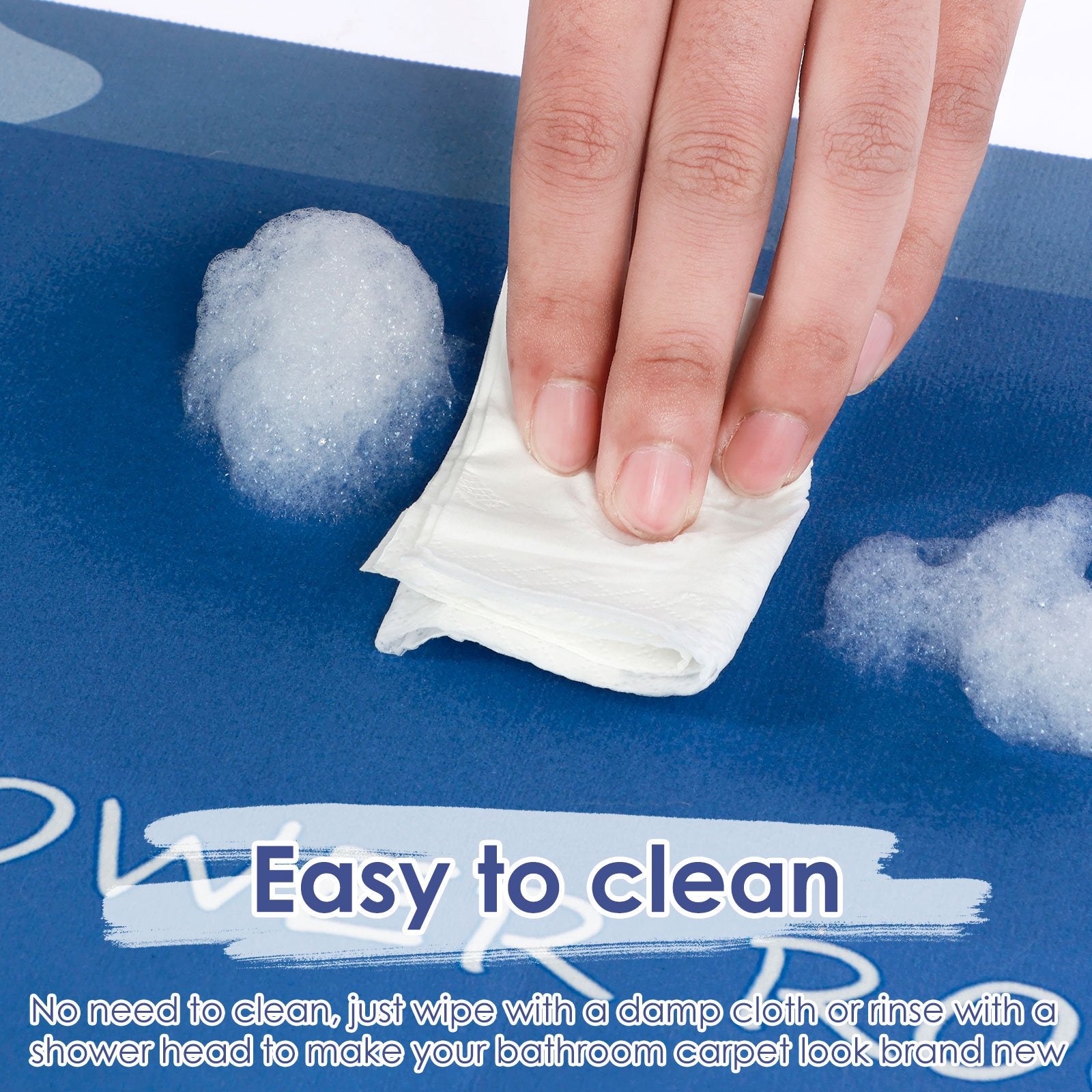 2 Piece Non- Slip Diatomaceous Earth Bath Mat