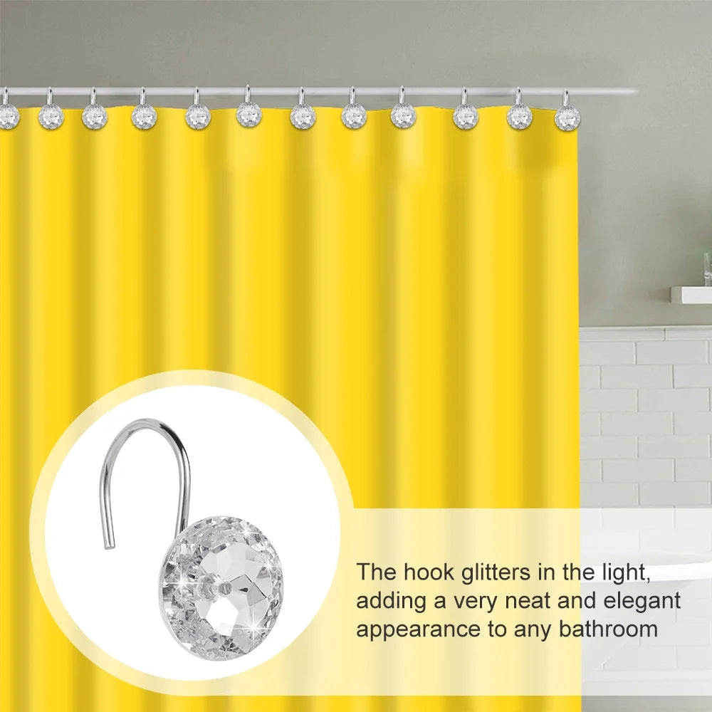 12Pcs Shower Curtain Hooks Rings