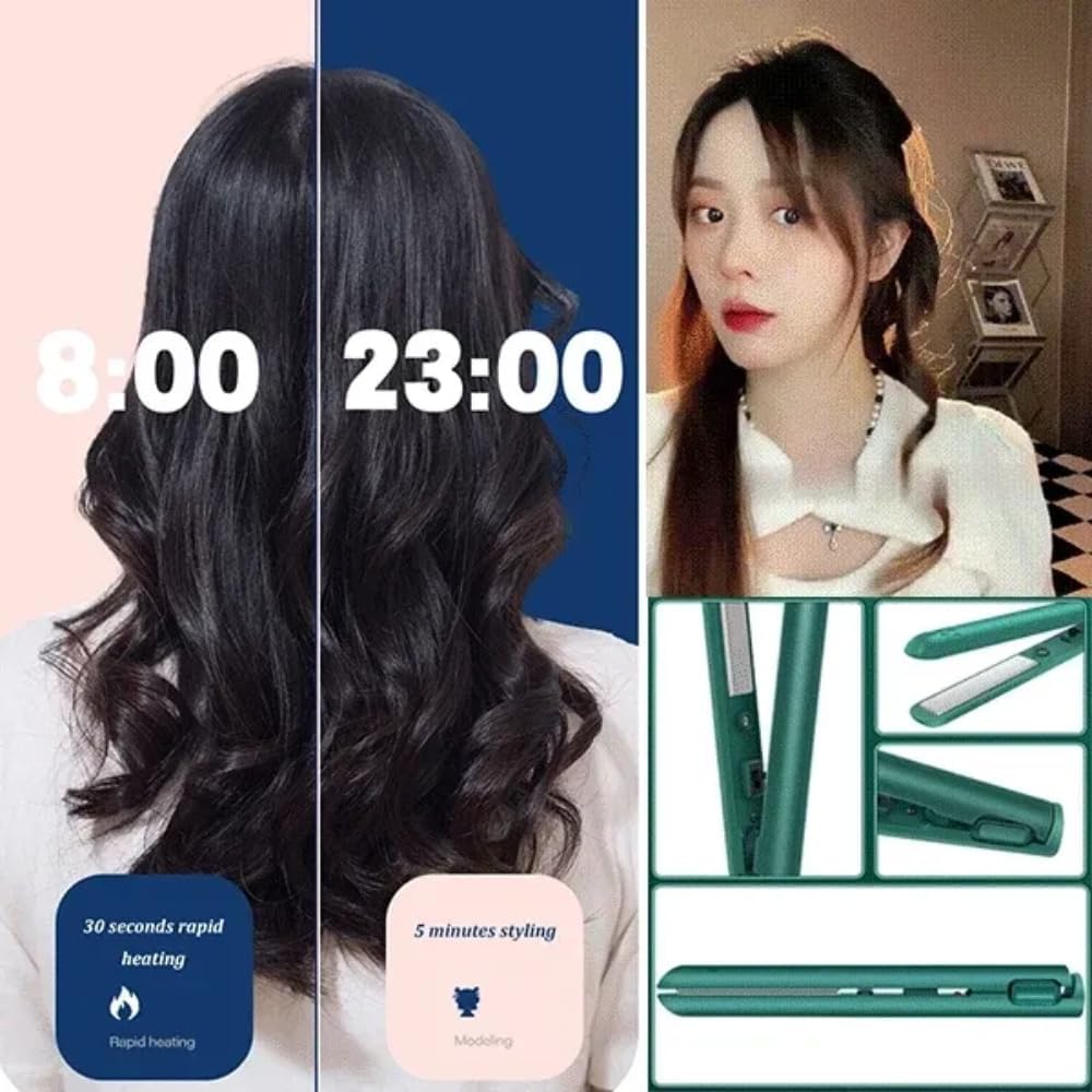 đHalloween Sale 50% Off - 2 in 1 Mini Curler Hair Straightener