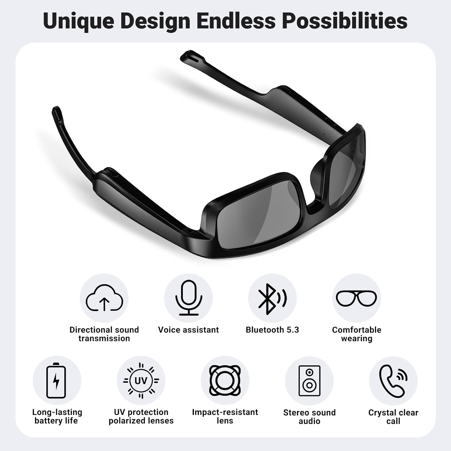 ๐2024 Smart Wear Sale 50% OFF -Smart Glasses Listenable Songs Wireless Headphone