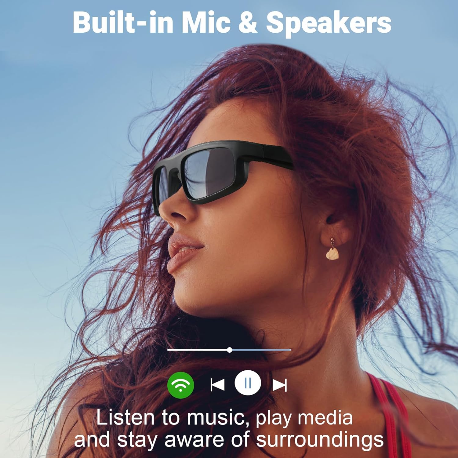 ๐2024 Smart Wear Sale 50% OFF -Smart Glasses Listenable Songs Wireless Headphone