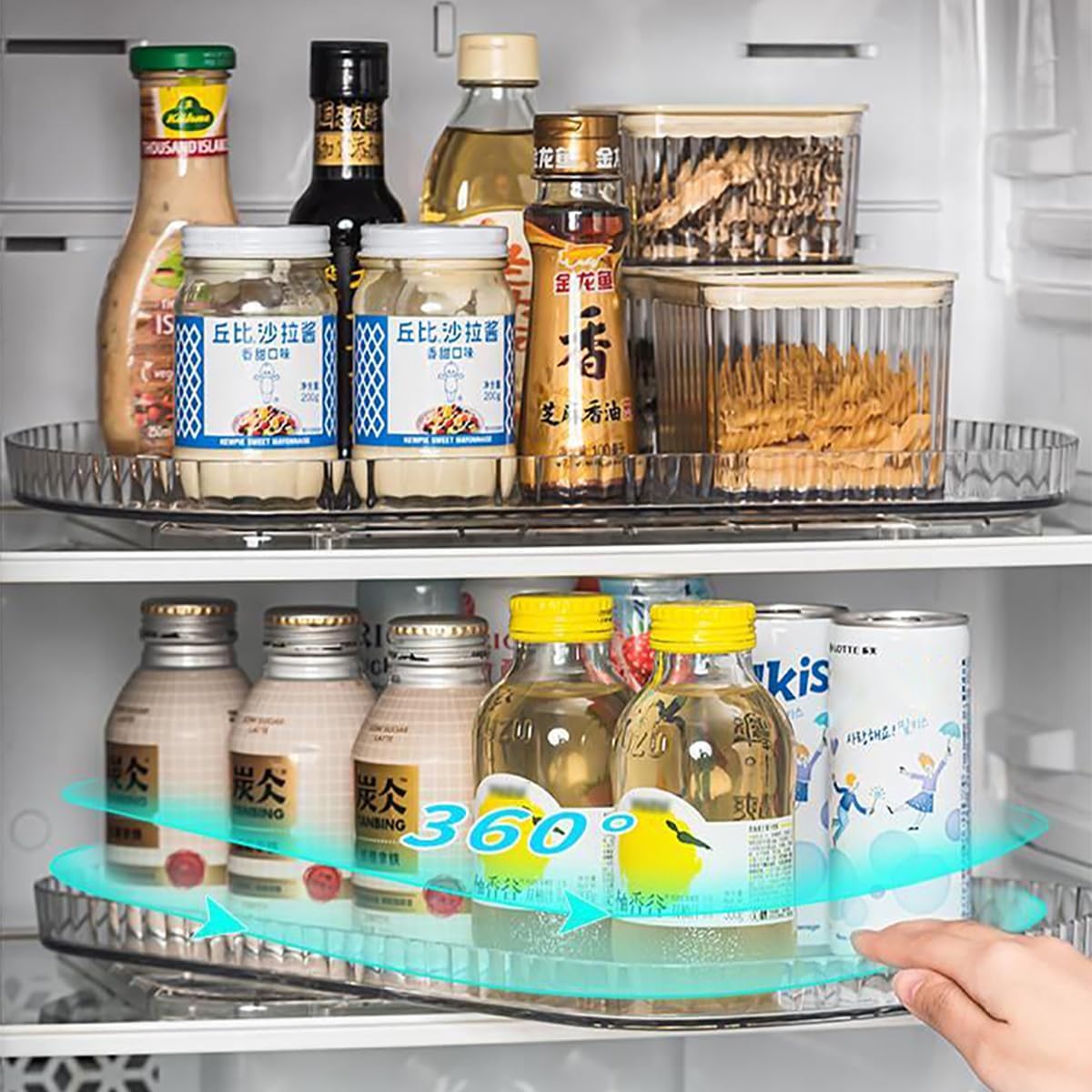 šLove Gift 30% OFF - LZYoehinā¢Lazy Susan Turntable Spice Storage Organizer