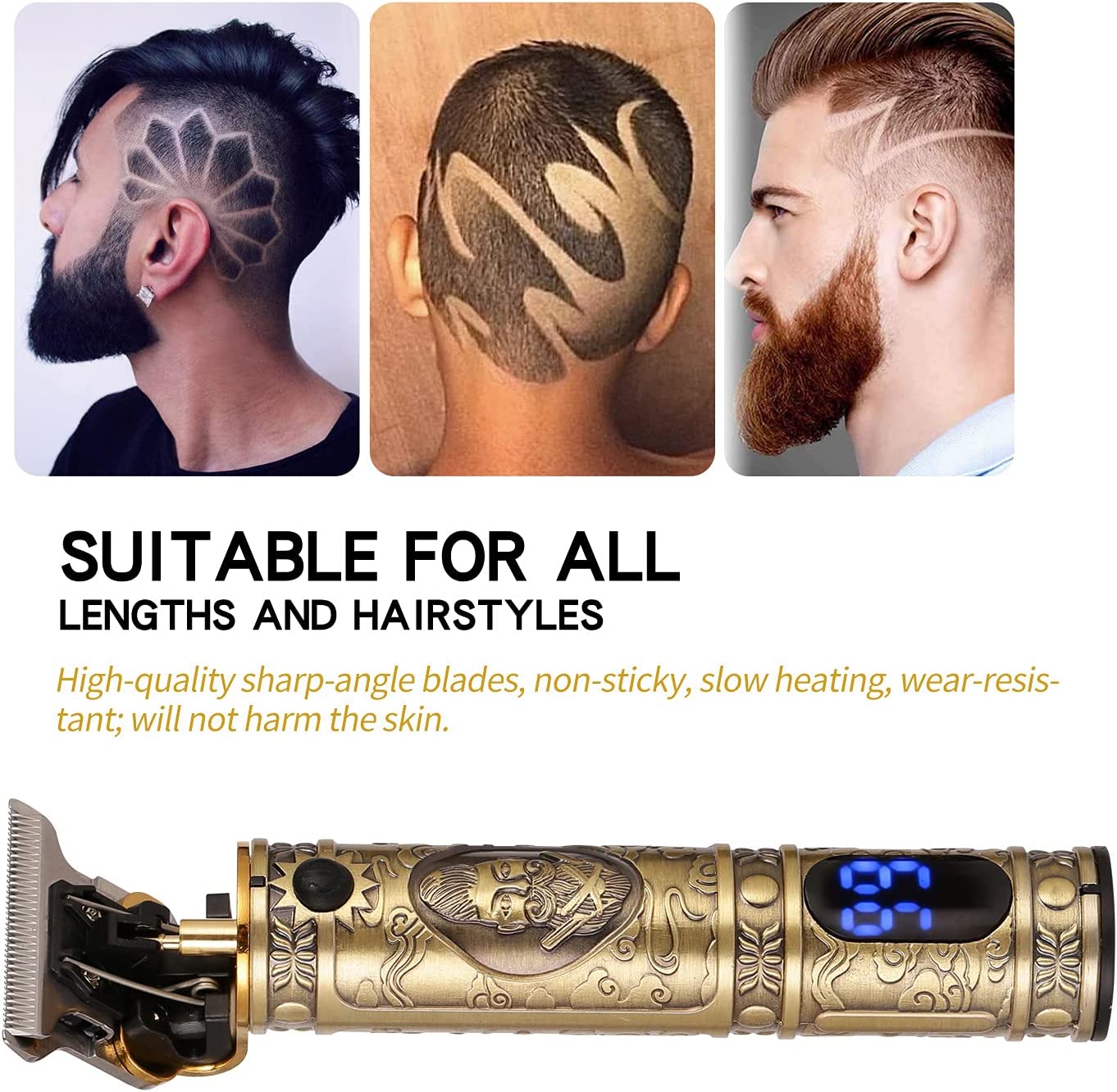 🎉2024 Athletic Promotions 50% Off - Cordless Zero Gapped Barber Hair Clipper