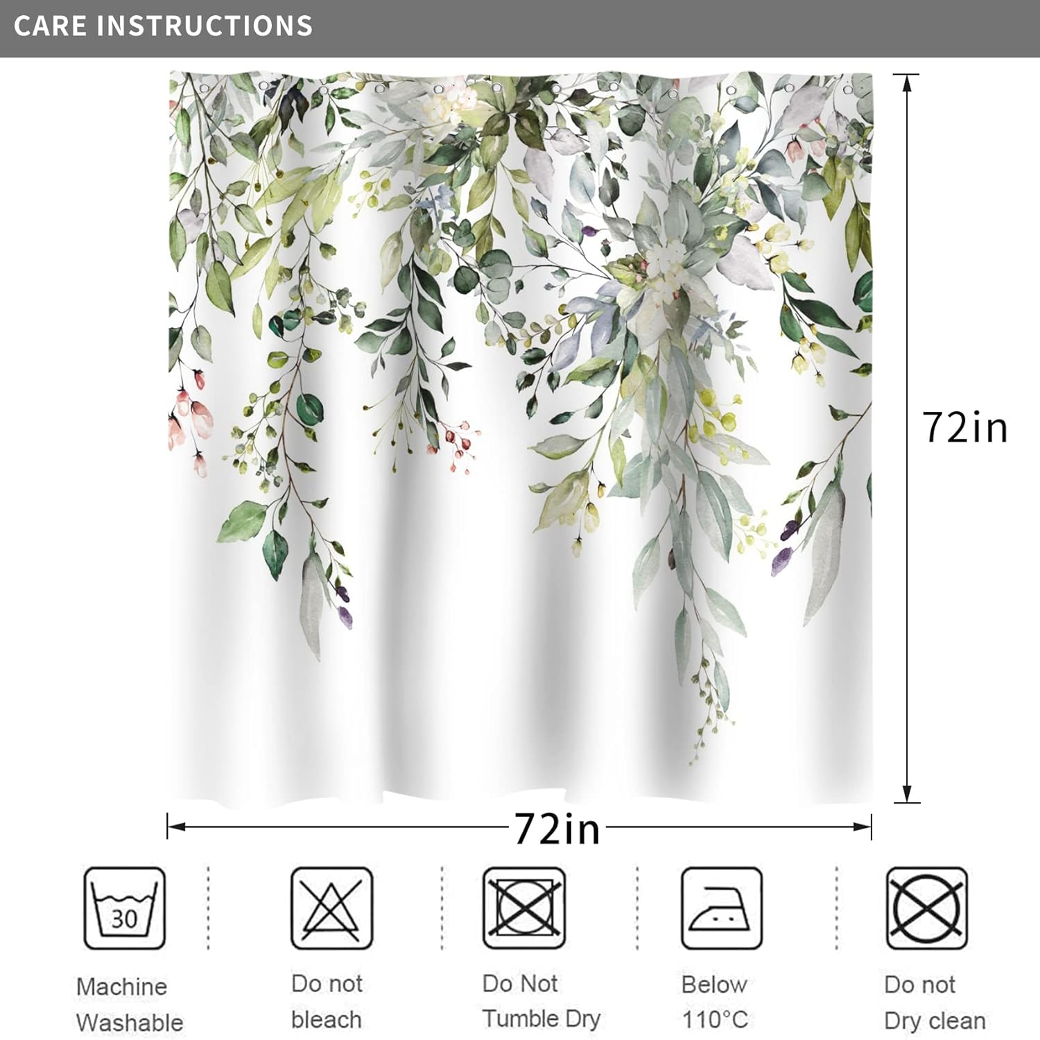 Zrodlmo™Eucalyptus Fall Watercolor Plant Leaves