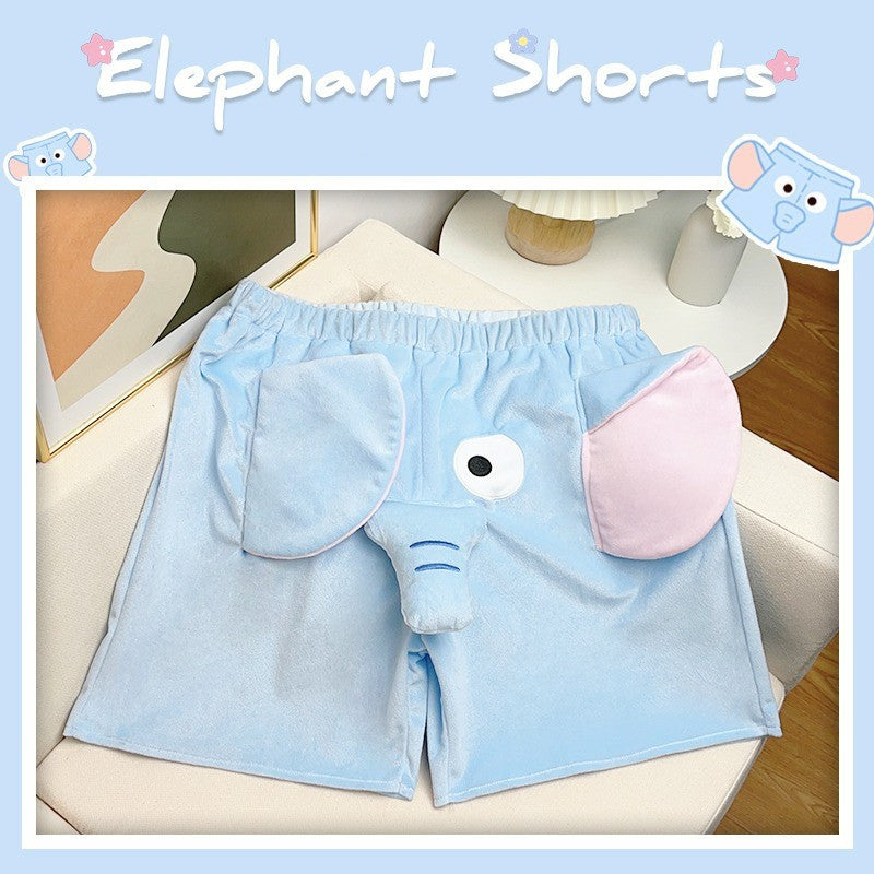 đ2023 New Clothe Sale 30% OFF - LZYoehinâ˘Funny Elephant Shorts Home Couple Shorts