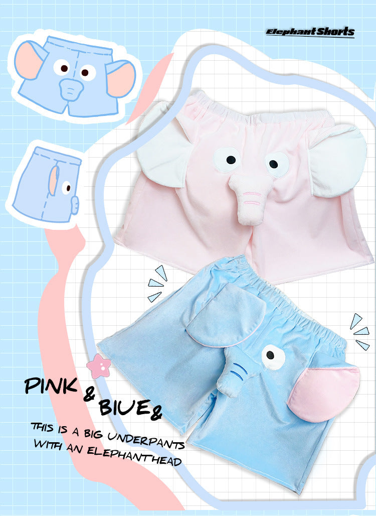 đ2023 New Clothe Sale 30% OFF - LZYoehinâ˘Funny Elephant Shorts Home Couple Shorts