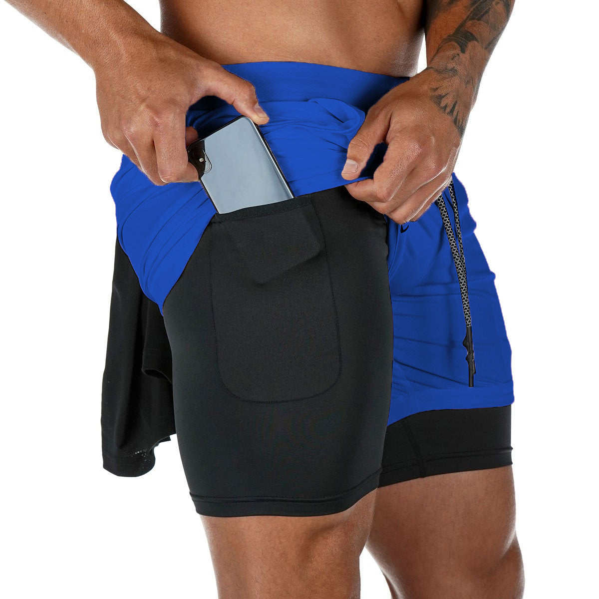 🎉2024 Athletic Promotions 50% Off - LZYoehin™Workout Running Shorts With Compression Liner