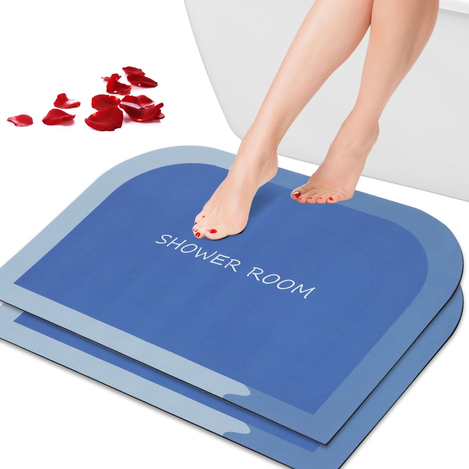 2 Piece Non- Slip Diatomaceous Earth Bath Mat