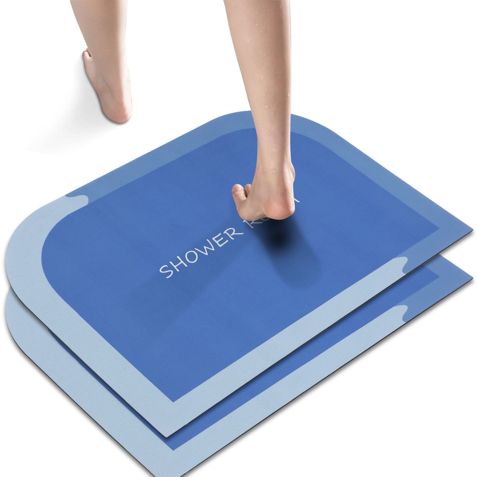 2 Piece Non- Slip Diatomaceous Earth Bath Mat