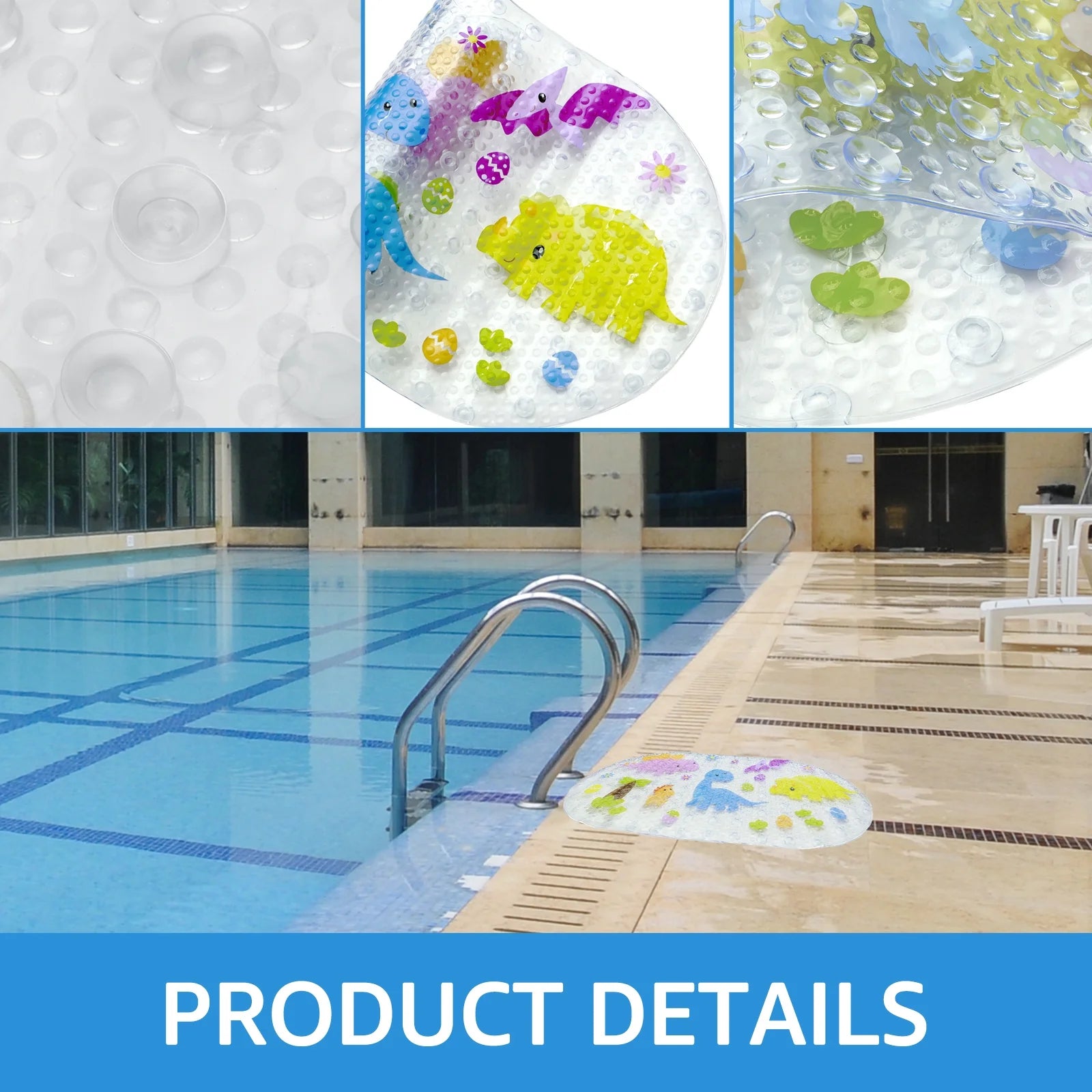 Kids Cartoon Bath Mat for Tub
