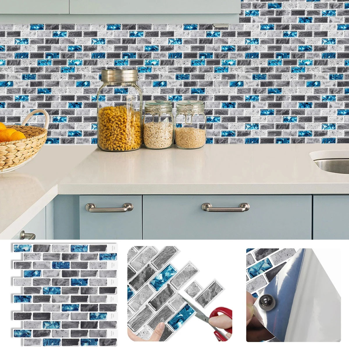 š2025 New Year 30% Off Promotion - LZYoehinā¢10 Pcs 3D Peel and Stick Wall Tiles(12x12 inches)