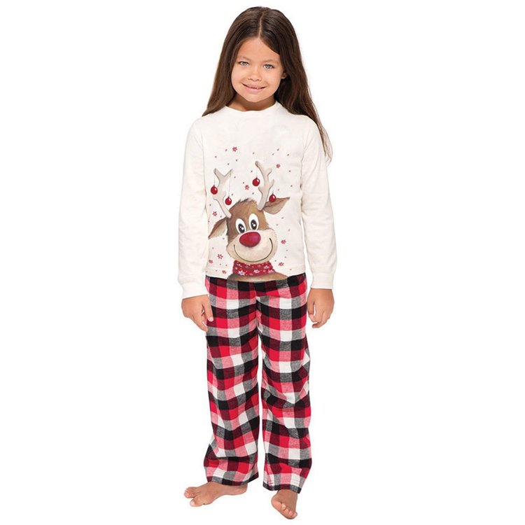đNew Year Hot Sale-30% OFFđ„Family Matching Reindeer Plaid Cotton Pajamas Set