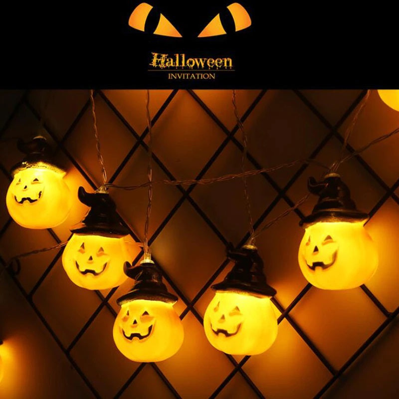 Halloween String Lights Scene Layout