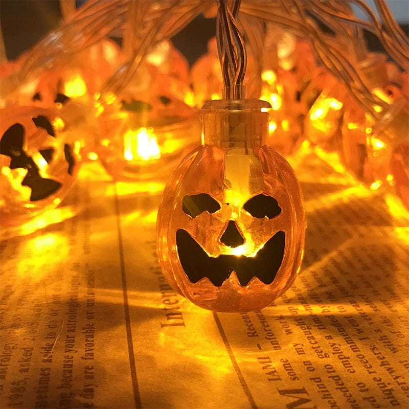 Halloween String Lights Scene Layout