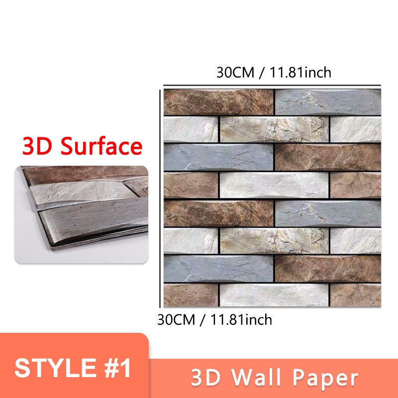 š2025 New Year 30% Off Promotion - LZYoehinā¢10 Pcs 3D Peel and Stick Wall Tiles(12x12 inches)