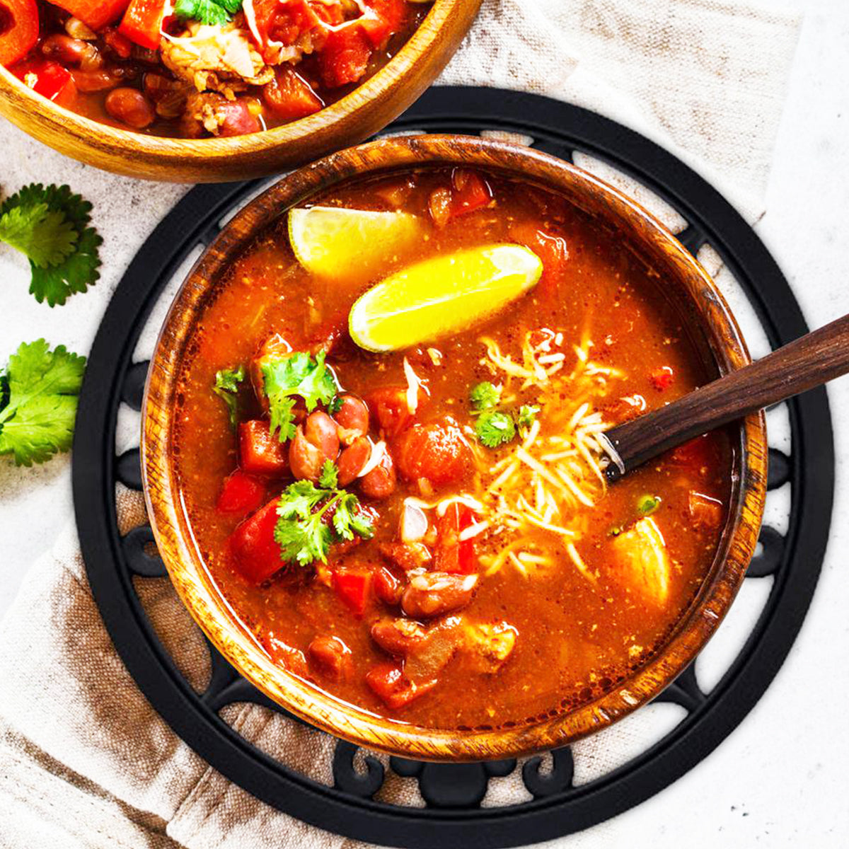 Hobeli 3Pcs Silicone Trivet Mats, Heat Resistant Hot Pot Holder Hot Pads