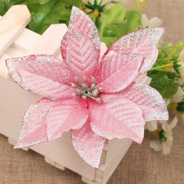 5pcs Artificial Flowers Glitter Flowers
