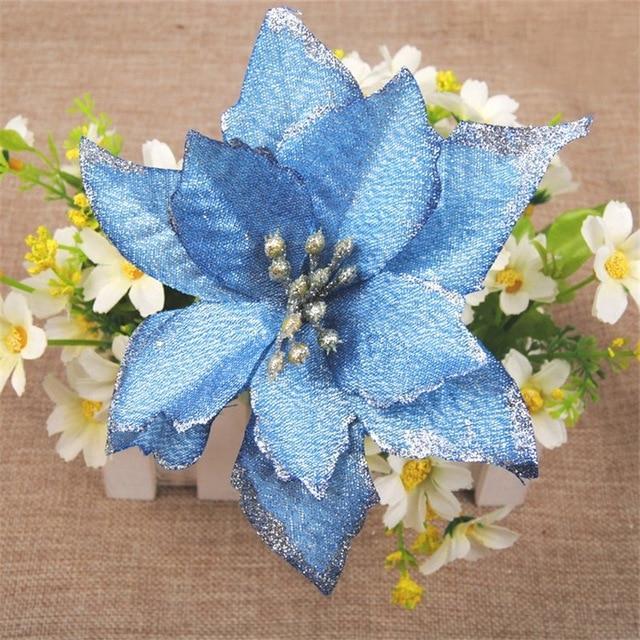 5pcs Artificial Flowers Glitter Flowers