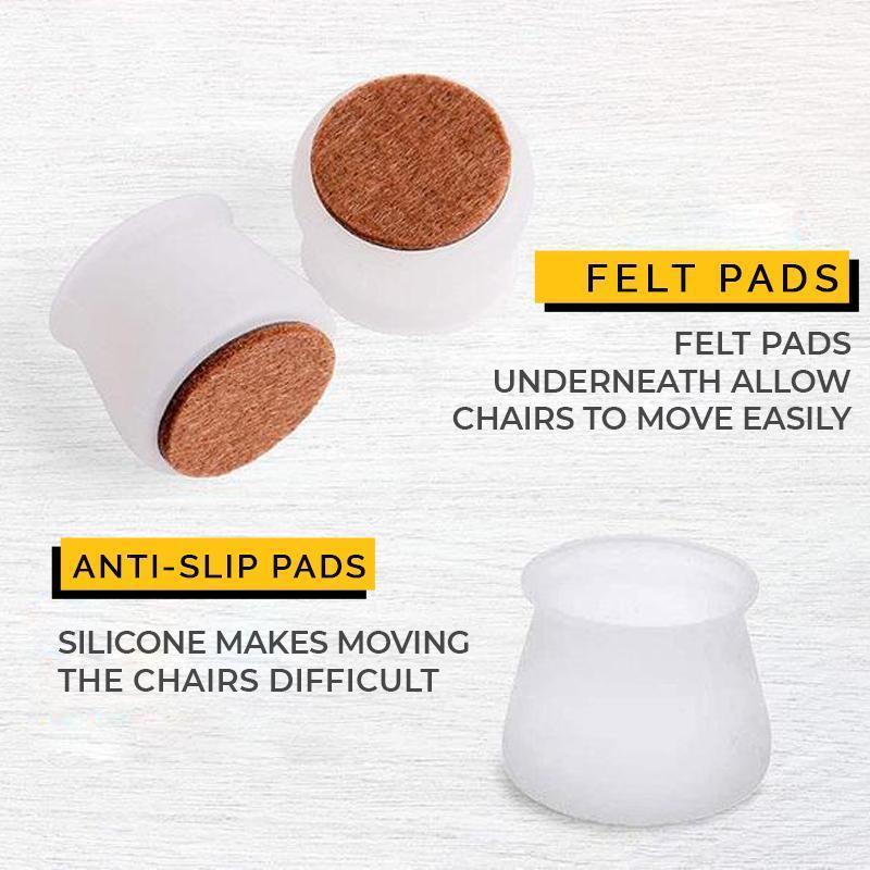 Felt Table Chair Protective Cover(1 set*4 Pcs)