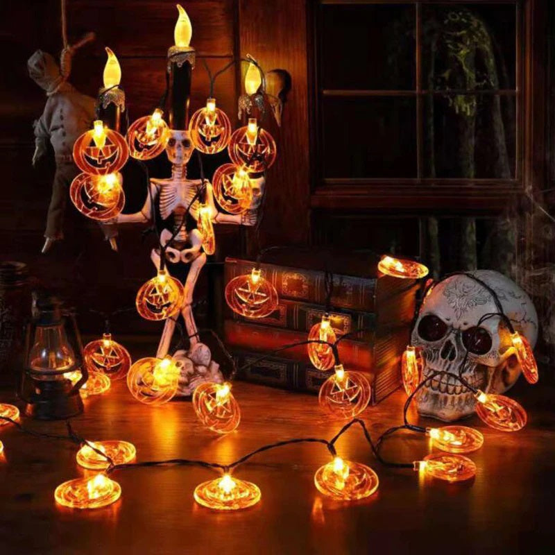 Halloween String Lights Scene Layout