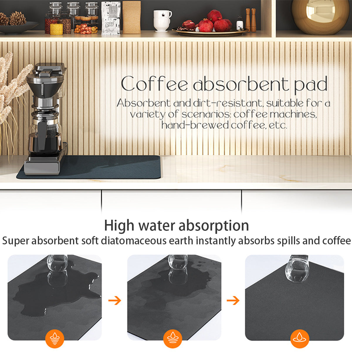 š2024 Home Day Sale 30% Off - LZYoehinā¢Oil Resistant Water Absorbent Coffee Kitchen Mat