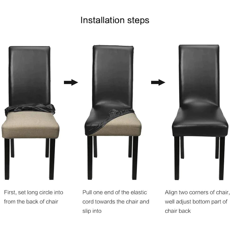 🌸2025 New Year Promotion - Waterproof PU Leather Chair Cover(🔥50% OFF Buy 6 Free Shipping)