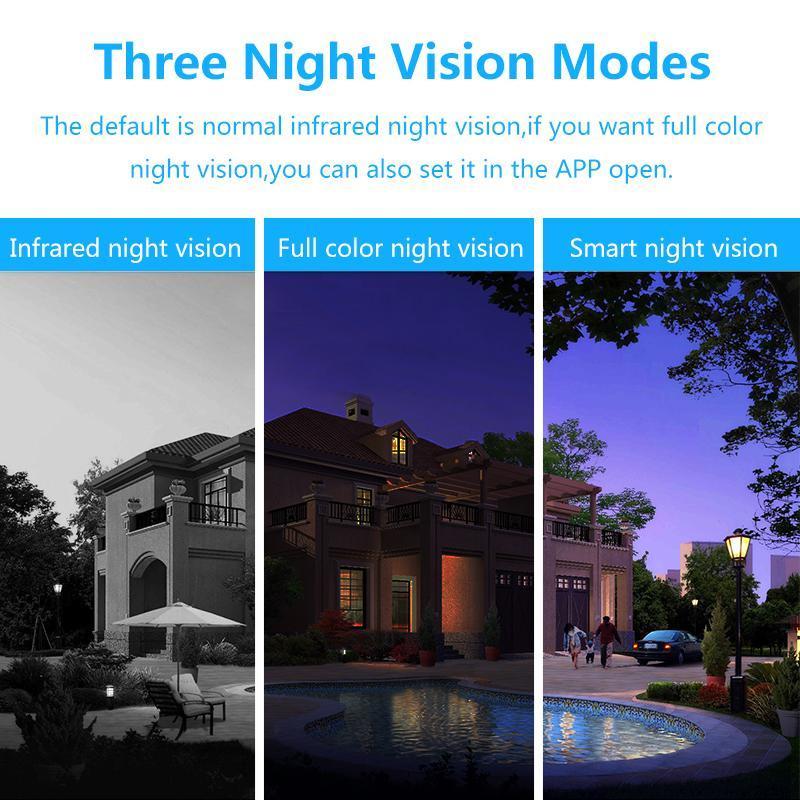 Night vision 1080p wireless outdoor ip security camera