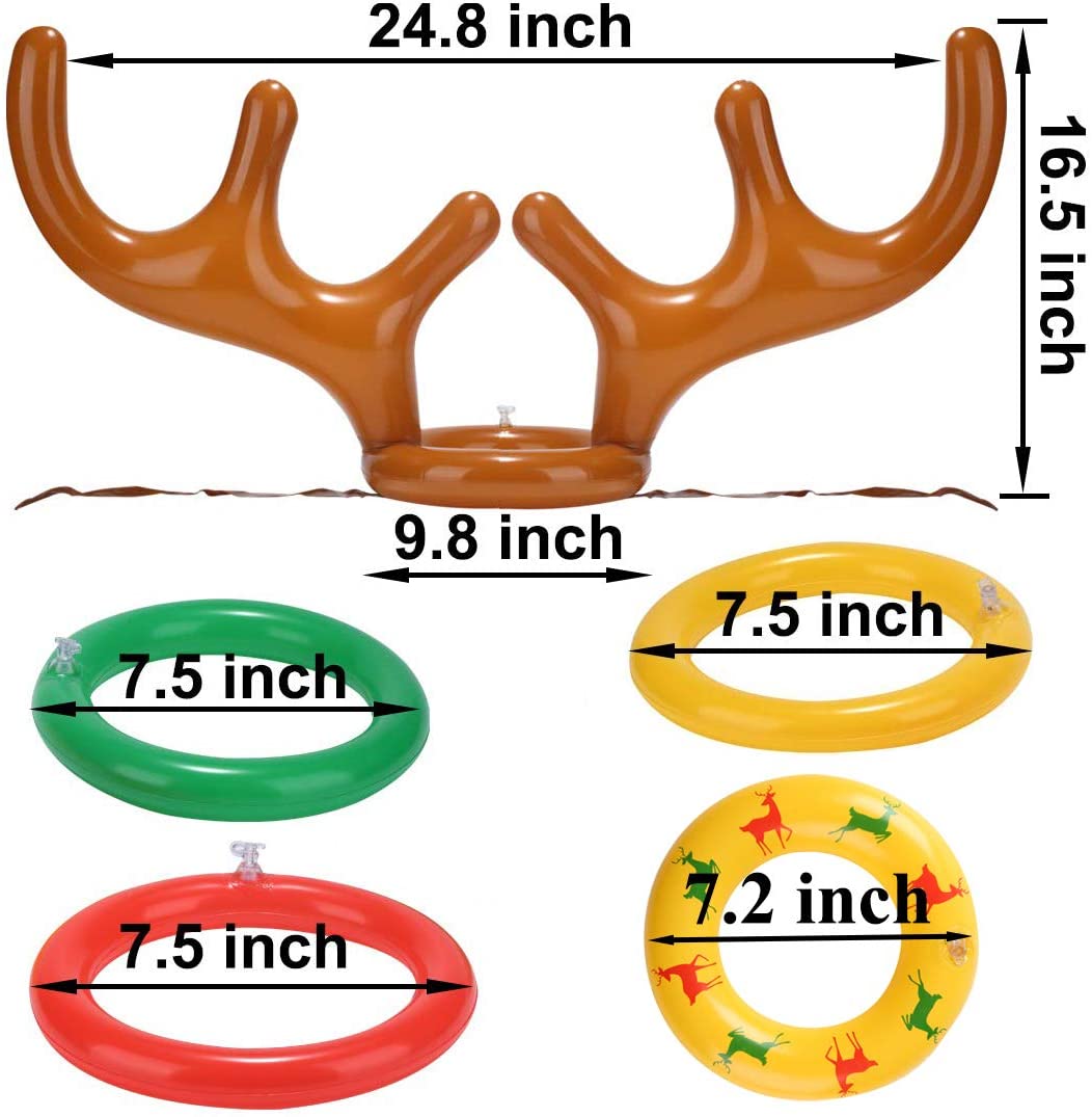 Inflatable Reindeer Antler Ring Toss Game