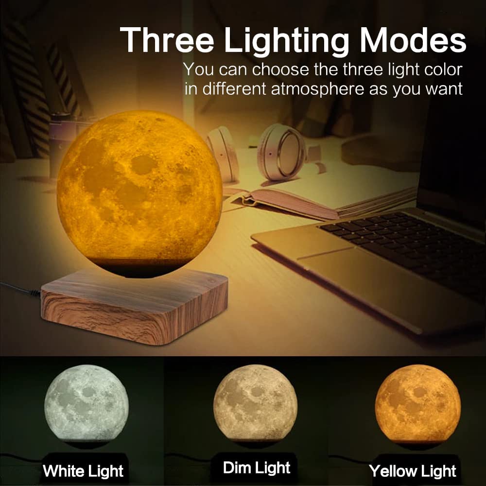 🎇2023 Love Gift 30% OFF - LZYoehin™3 Color Levitating and Rotating Moon Light(5.5inch)