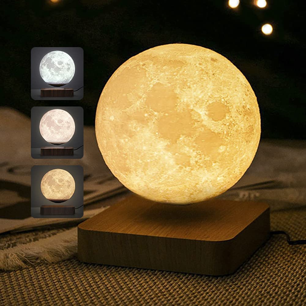 🎇2023 Love Gift 30% OFF - LZYoehin™3 Color Levitating and Rotating Moon Light(5.5inch)