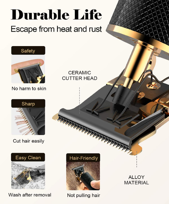 🎉2024 Athletic Promotions 50% Off - Cordless Zero Gapped Barber Hair Clipper