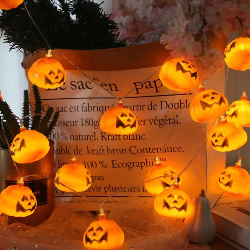 Halloween String Lights Scene Layout