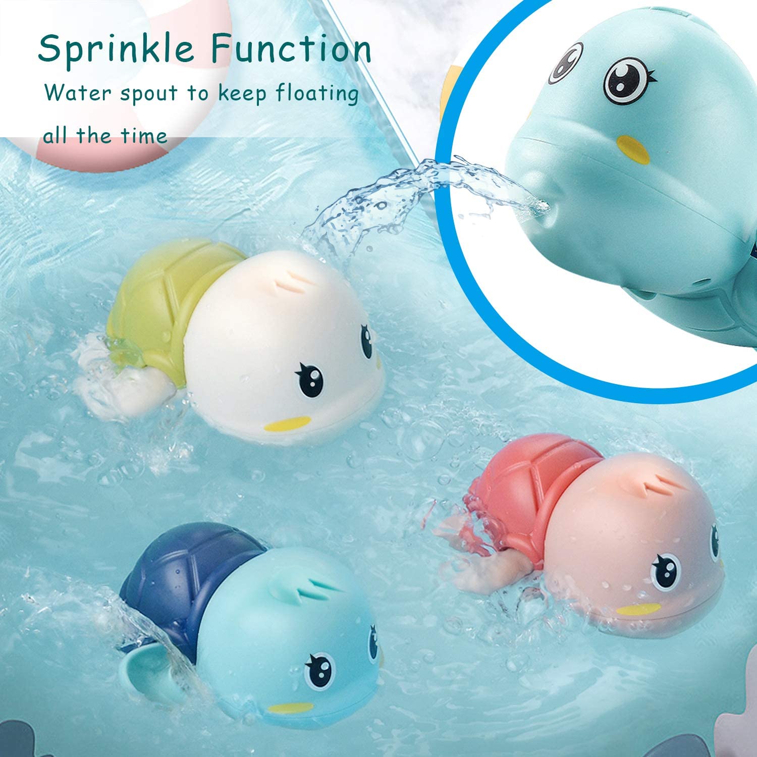 Turtle Bath Toys 3 pcs Set