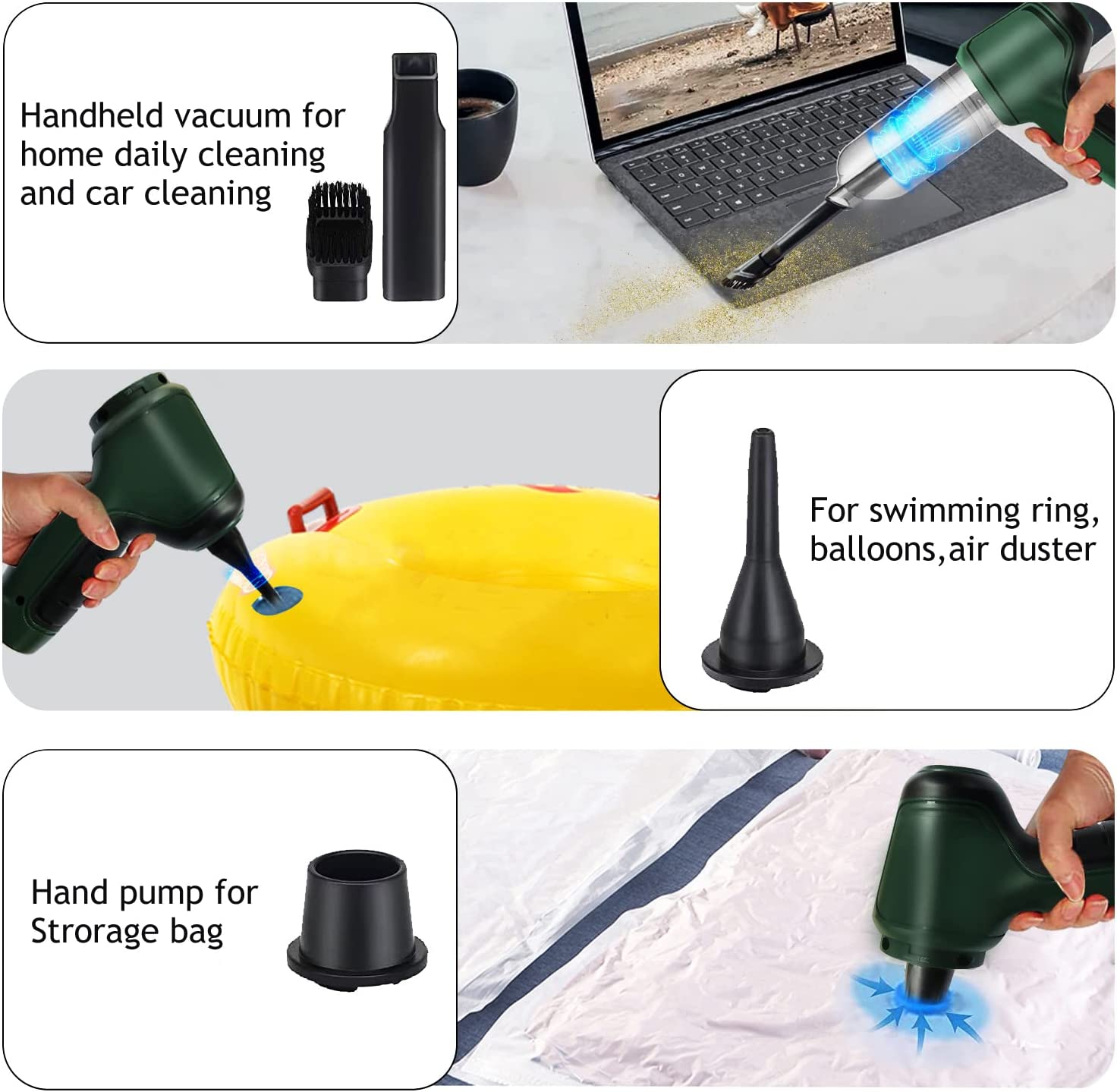 🎉New Year Big Sale - LZYoehin™ 3 in 1 Cordless Mini Handheld Vacuum Cleaner Rechargeable