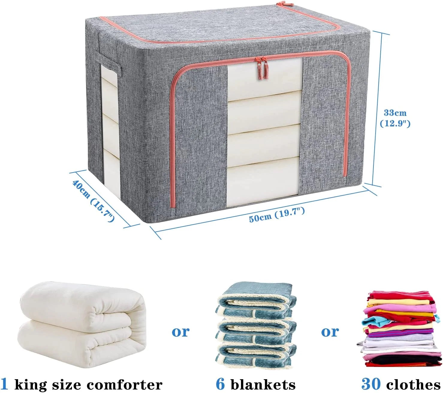 šChristmas Home Sale - LZYoehin⢠Oxford Cloth Steel Frame Storage Box