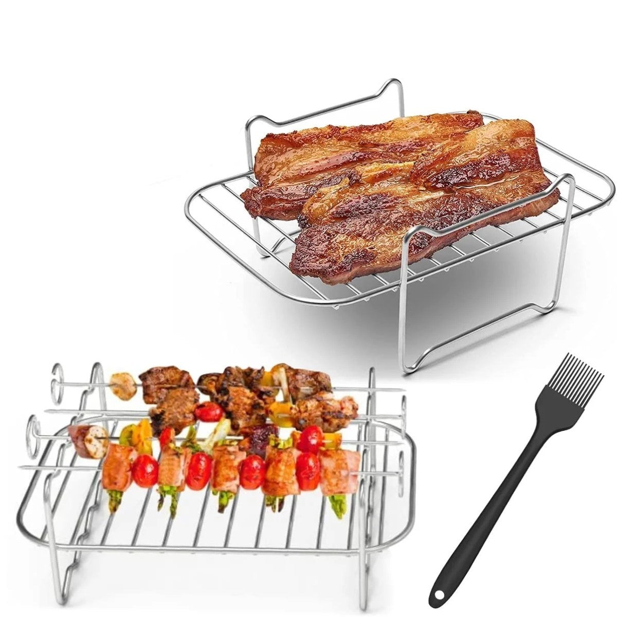 🎊Christmas Home Sale - LZYoehin™304 Stainless Steel Grilling Rack Air Fryer Accessories