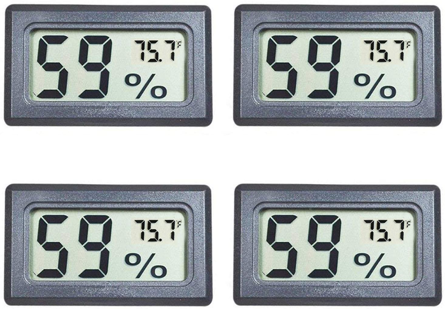 4Pcs Mini Electronic Temperature Humidity Meters