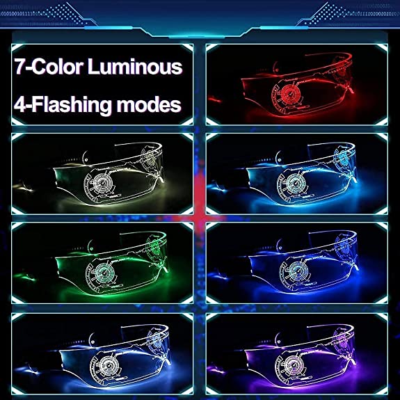 LED Cyberpunk Style Luminous Glasses