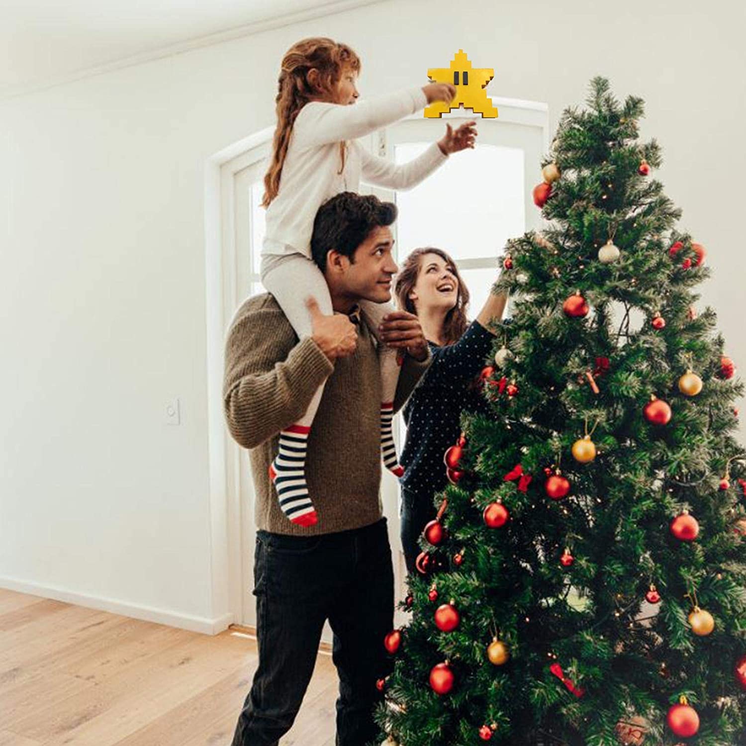 🎄Early Christmas Promotion 50% Off🎄🎅3D Pixel Star Christmas Tree Toppers