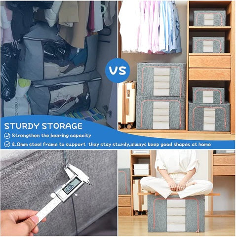 šChristmas Home Sale - LZYoehin⢠Oxford Cloth Steel Frame Storage Box