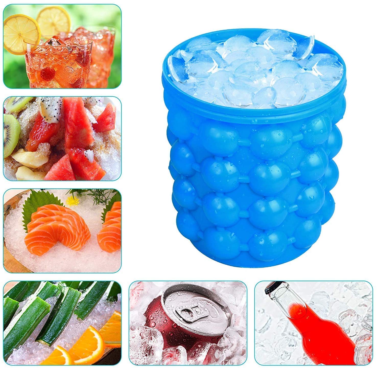 2-in-1 Silicone Ice Cube Maker