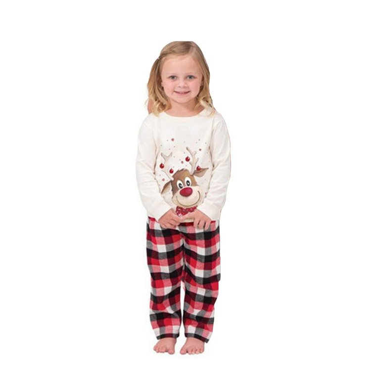 đNew Year Hot Sale-30% OFFđ„Family Matching Reindeer Plaid Cotton Pajamas Set