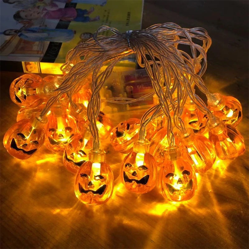Halloween String Lights Scene Layout