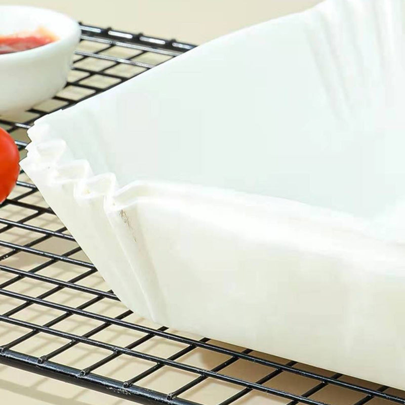 50pcs Rectangle Air Fryer Absorbent Paper Disposable Oil-proof and Oil-absorbing Paper