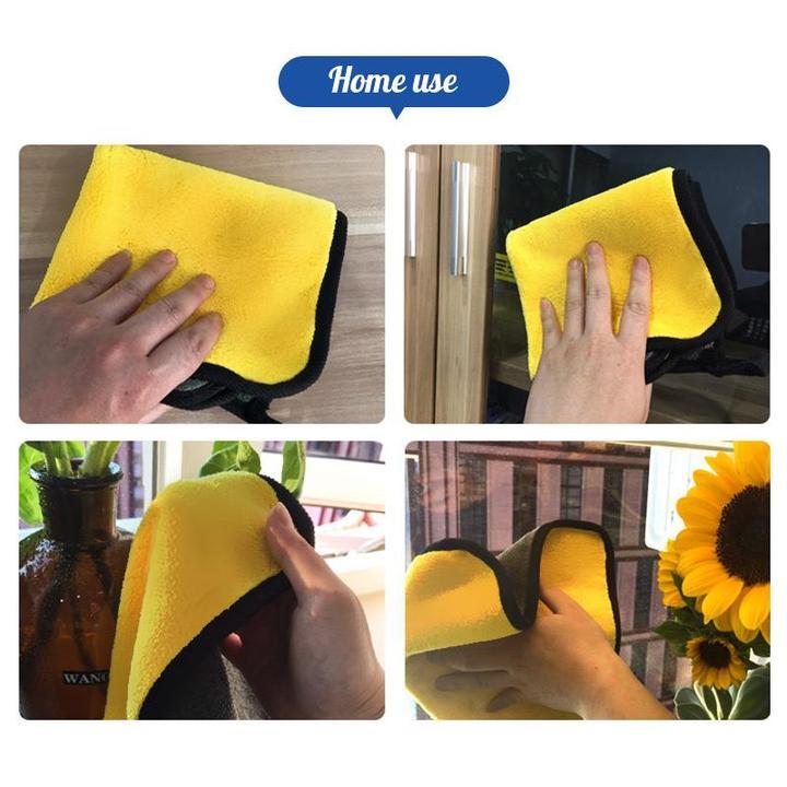 Car Wash Double-sided Microfiber Absorbent Towel