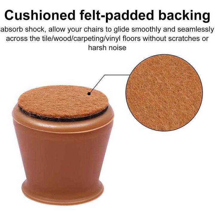 Felt Table Chair Protective Cover(1 set*4 Pcs)