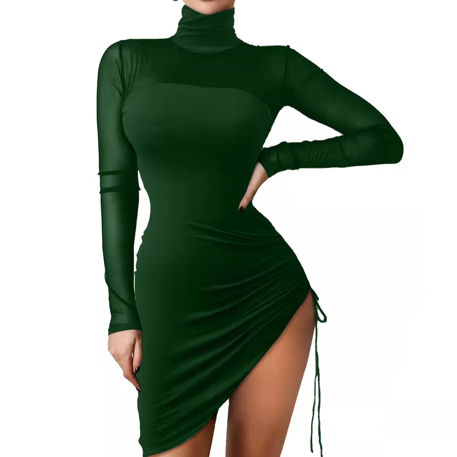 š2023 Dress Sale 30% OFF - LZYoehinā¢Slim fit one-shoulder bag hip black dress evening dress