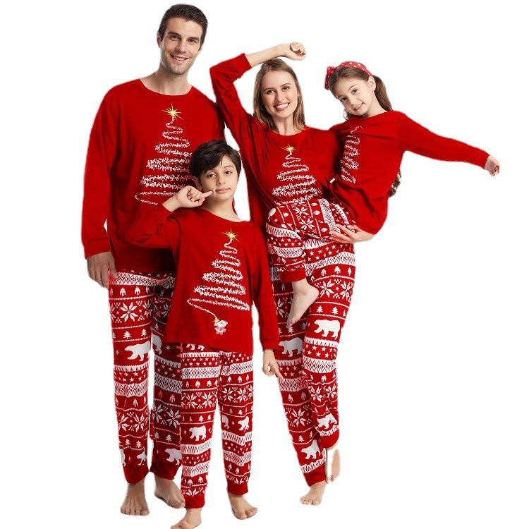 đNew Year Hot Sale-30% OFFđ„Family Matching Red Christmas Tree Suits Family Look Pajama Set