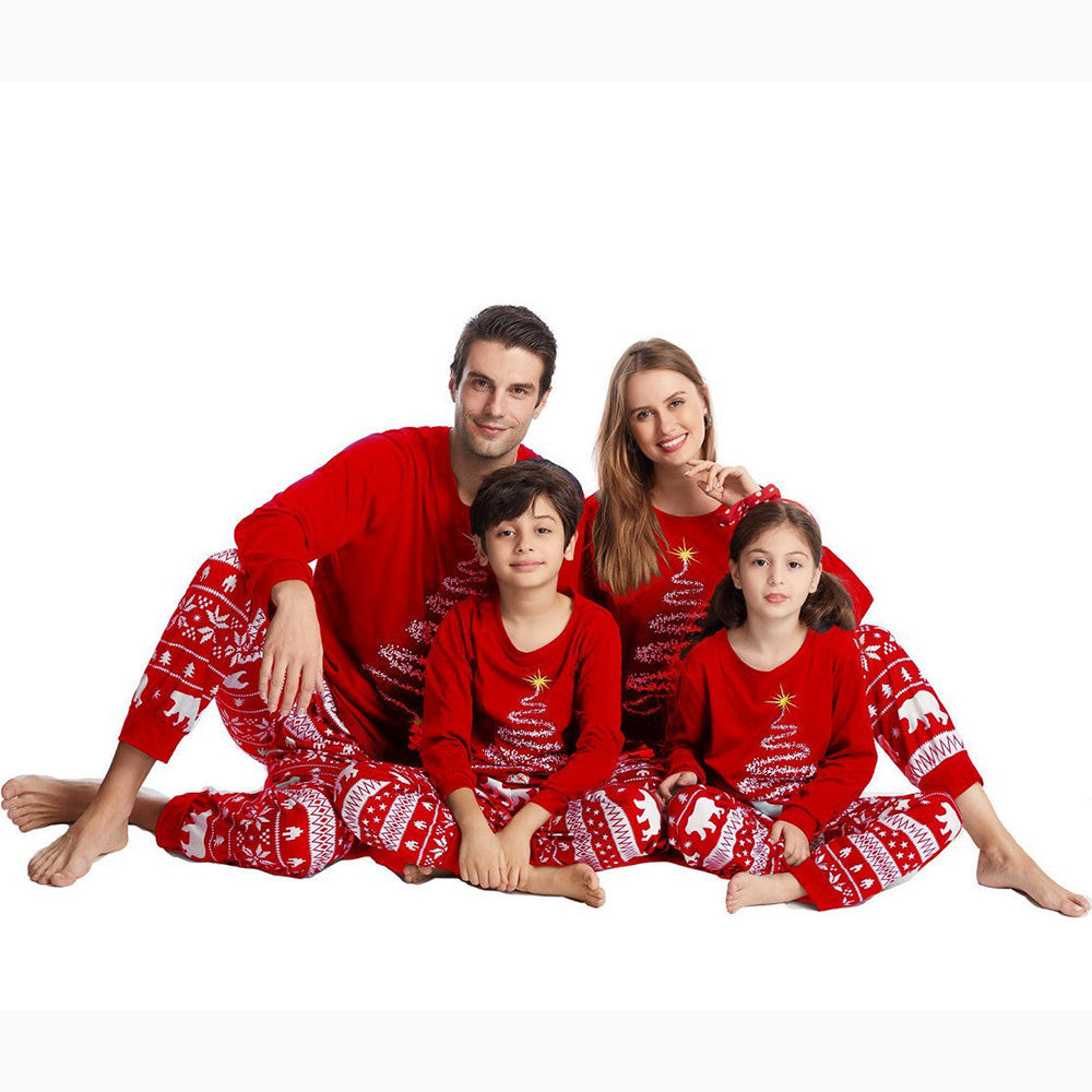 đNew Year Hot Sale-30% OFFđ„Family Matching Red Christmas Tree Suits Family Look Pajama Set